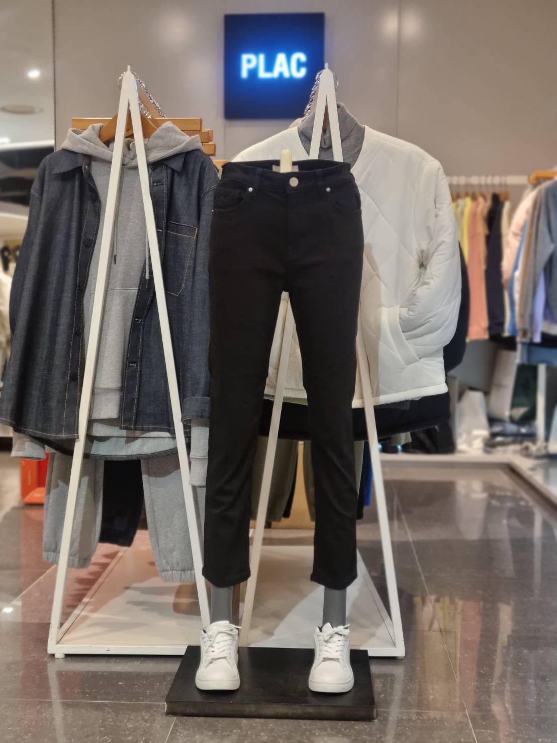 플랙진 여성 하트 크롭 슬림스트레이트핏 프리미엄 데님 블랙진 PJTZ5HAK093