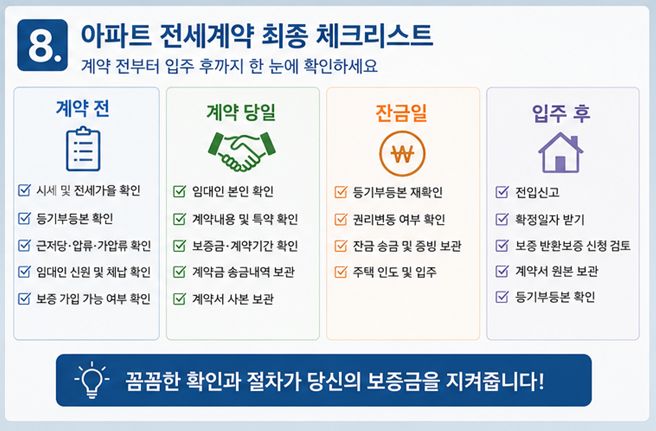 서울 아파트 전세 계약 체크리스트