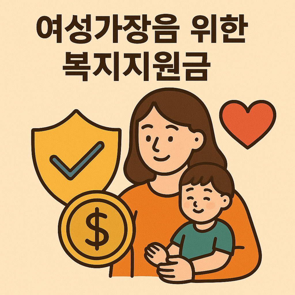 여성가장을 위한 복지지원금 포스터 이미지