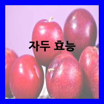 자두 효능