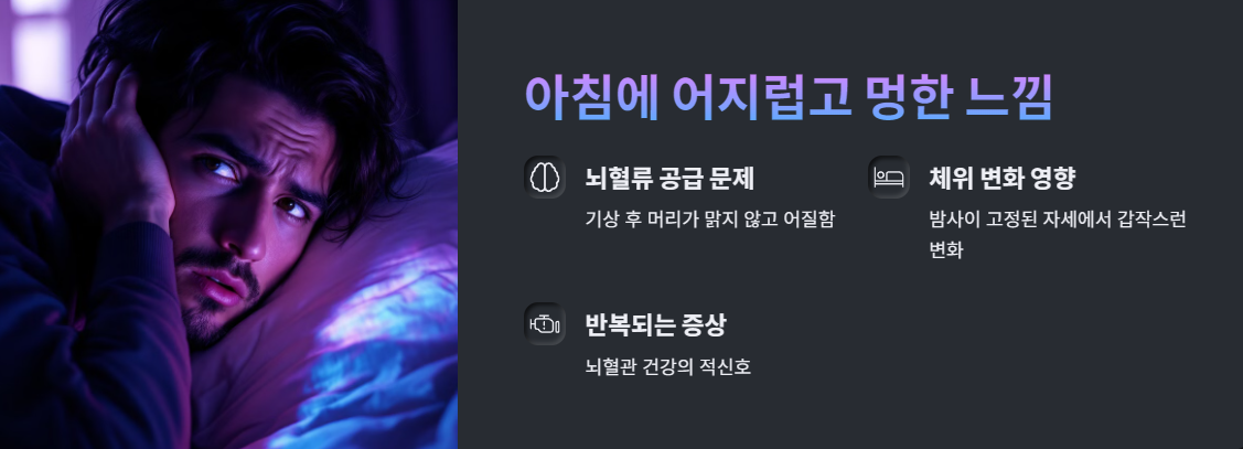 아침에 어지럽고 멍한 느낌이 자주 든다면