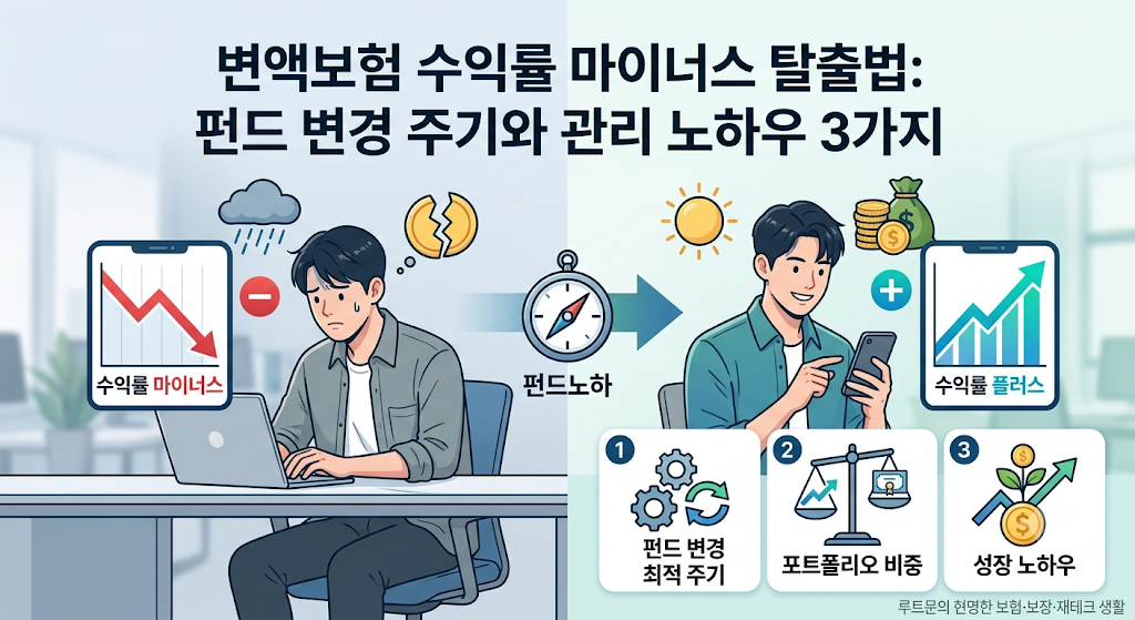변액보험 수익률 마이너스 탈출법: 펀드 변경 주기와 관리 노하우 3가지