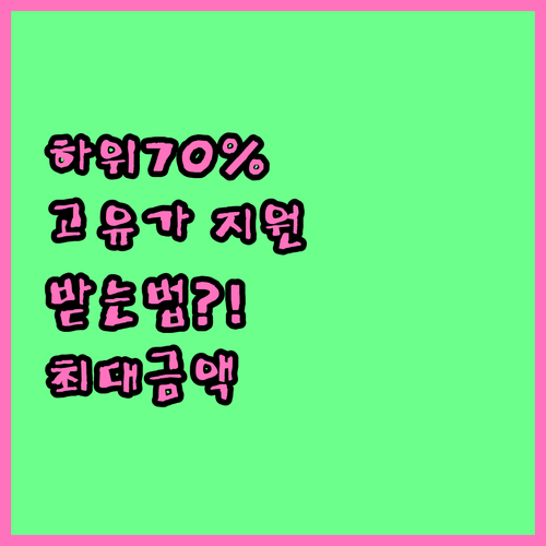 고유가 피해지원금 소득 하위 70% ..