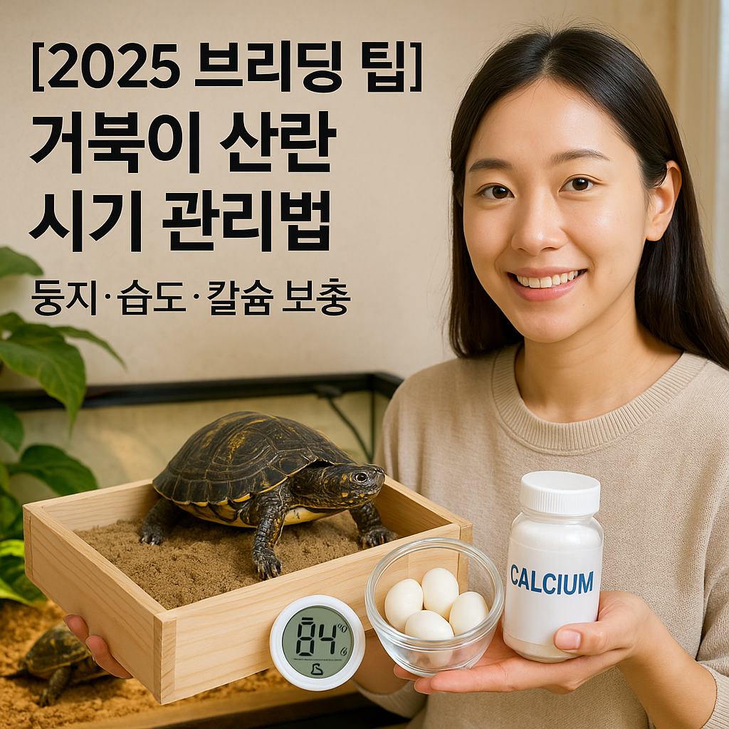[2025 브리딩 팁] 거북이 산란 시기 관리법 ｜ 둥지·습도·칼슘 보충