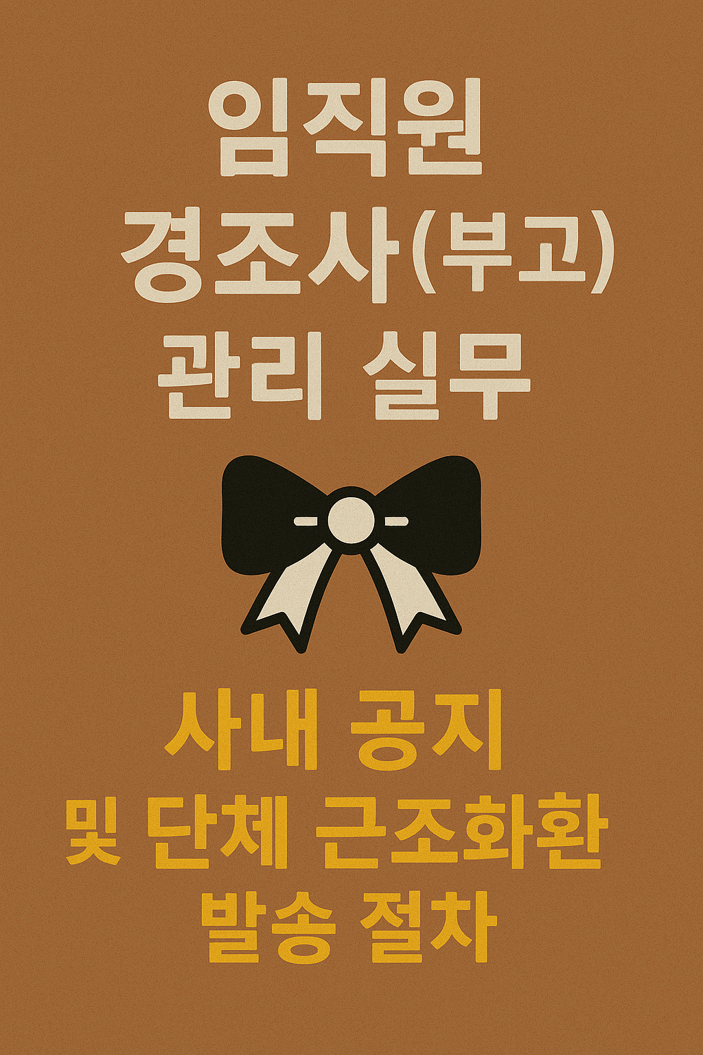 임직원 경조사(부고) 관리 실무: 사내 공지 및 단체 근조화환 발송 절차