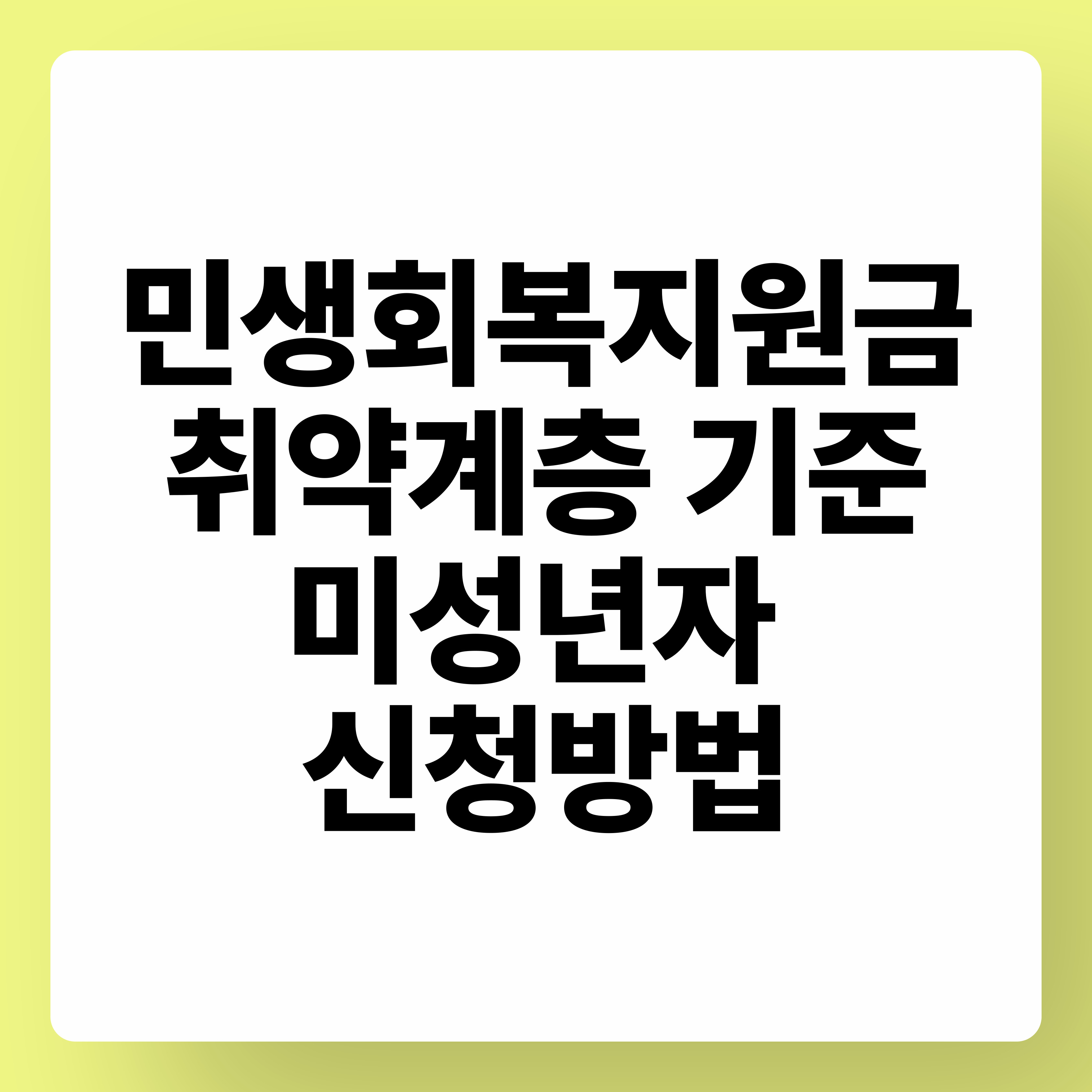 민생회복지원금 취약계층 기준과 미성년자 신청방법