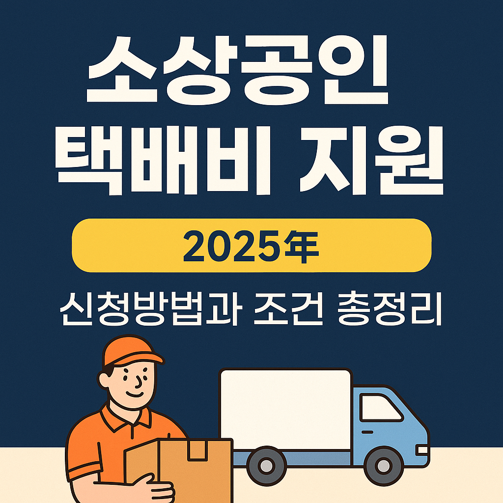 2025 소상공인 택배비 지원 신청방법과 조건 총정리