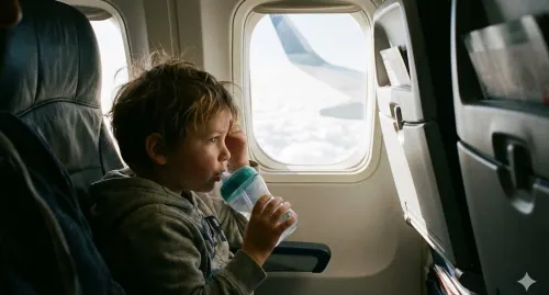 비행기-이착륙-아이-귀통증-예방