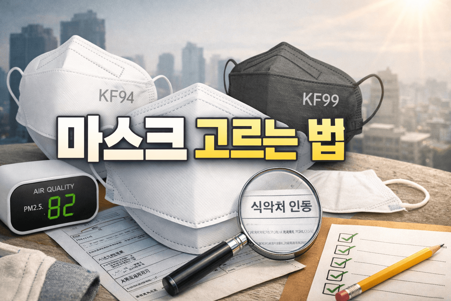 초미세먼지 마스크 선택 방법 완벽 가이드: KF94&middot;KF80 차이 총정리