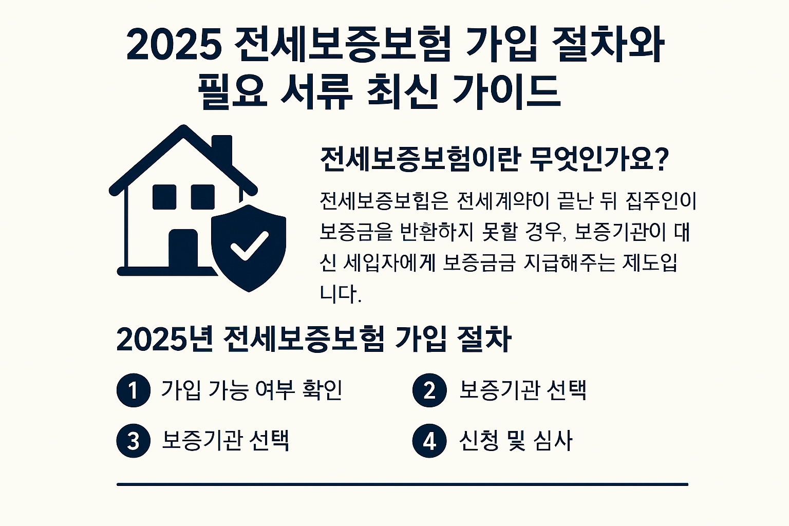 2025 전세보증보험 가입 절차와 필요 서류 최신 가이드