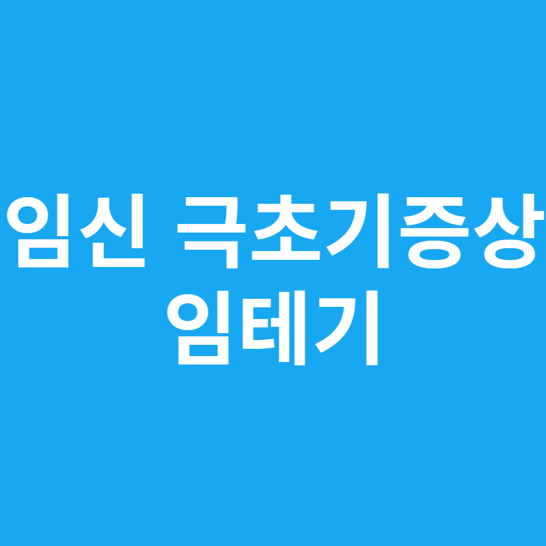 임신 극초기증상 임테기