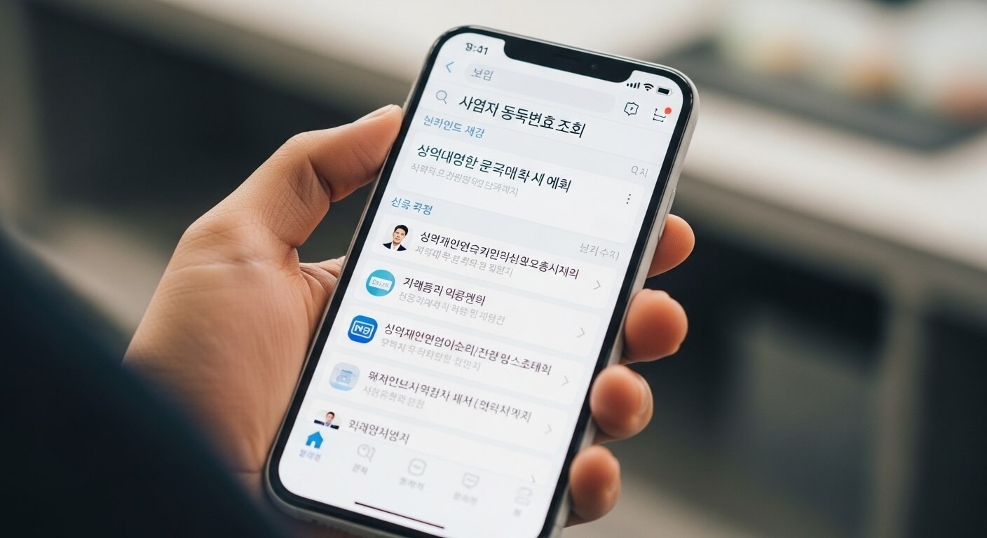 상호명으로 사업자등록번호