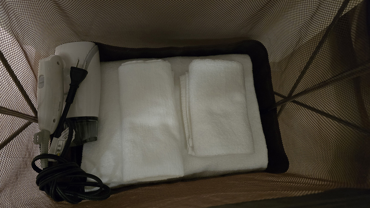 수건과 드라이기