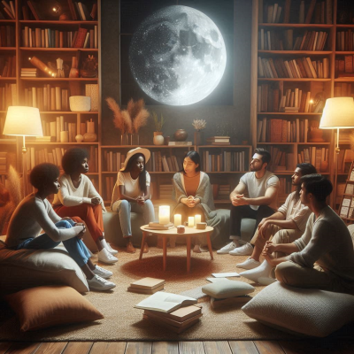 꿈의 다양한 이미지를 함께 나누는 사람들.