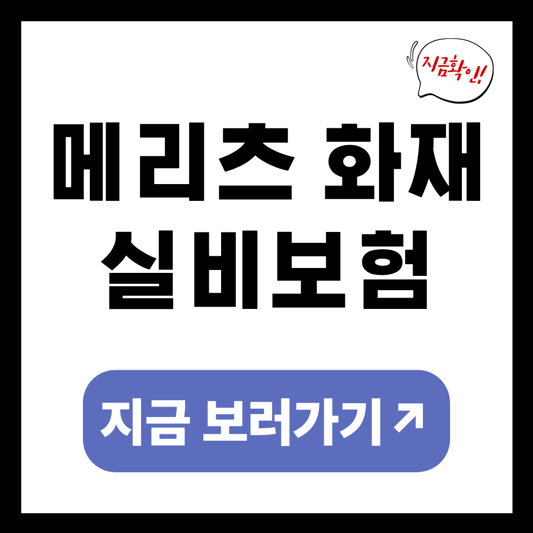 메리츠 화재 실비 보험