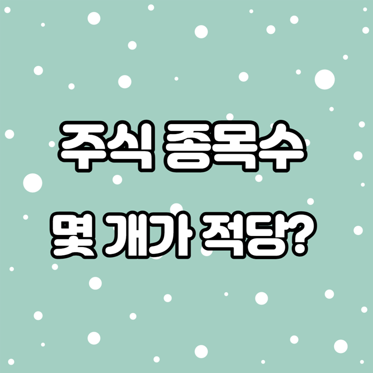 주식종목 보유개수