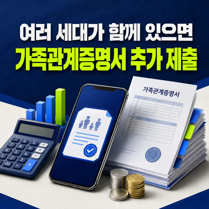 청년미래적금 여러 세대 가족관계증명서 추가 제출