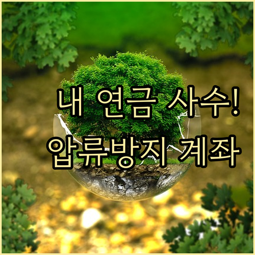 기초연금 장애인연금 압류방지 전용계좌..