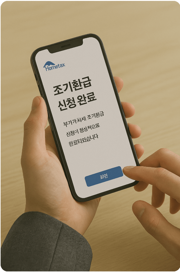  부가가치세 자진신고 예정고지서 조기환급1