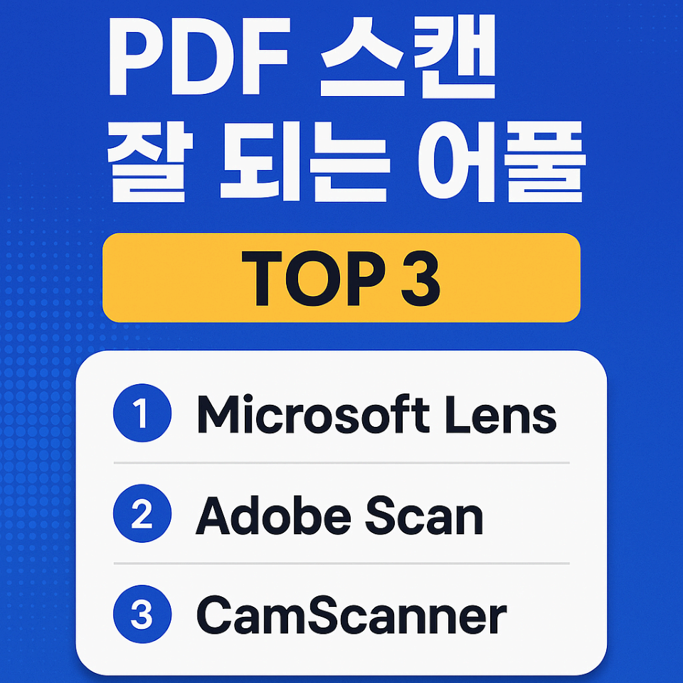 PDF스캔 잘되는 어플