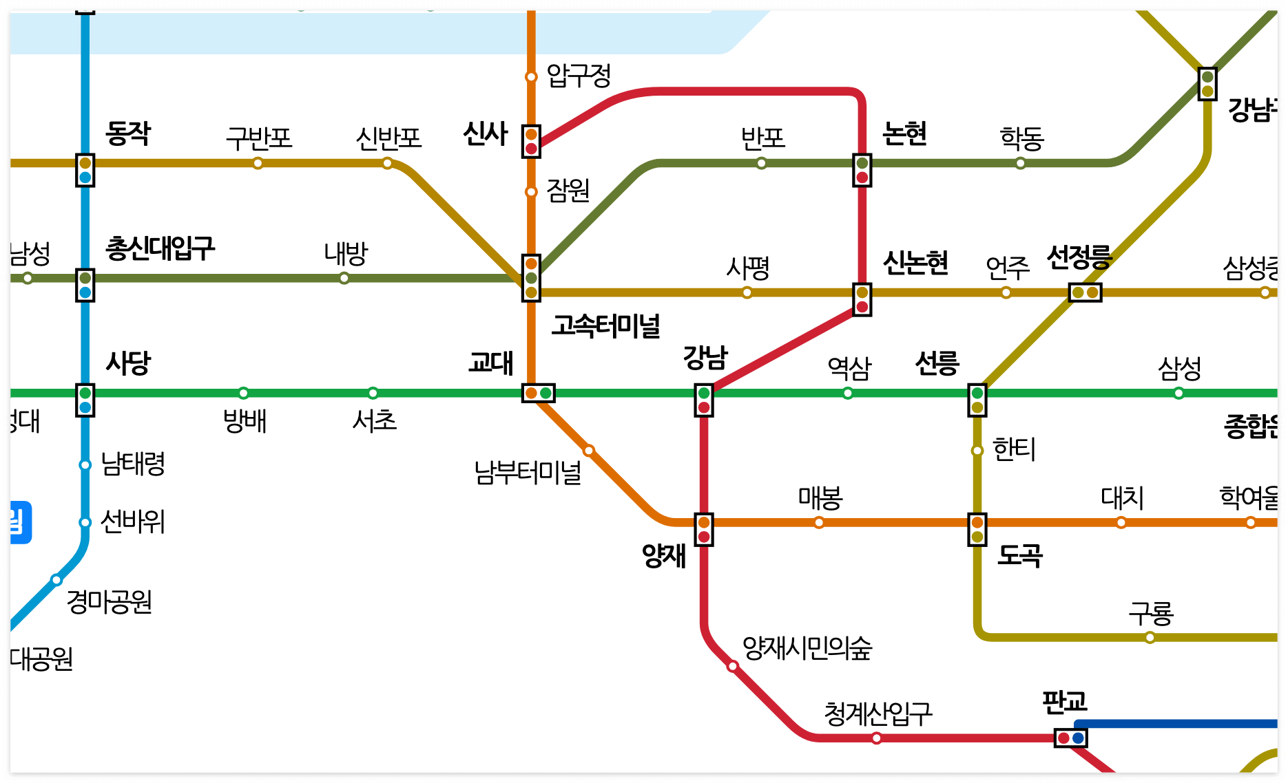 서울 지하철 노선도 크게보기