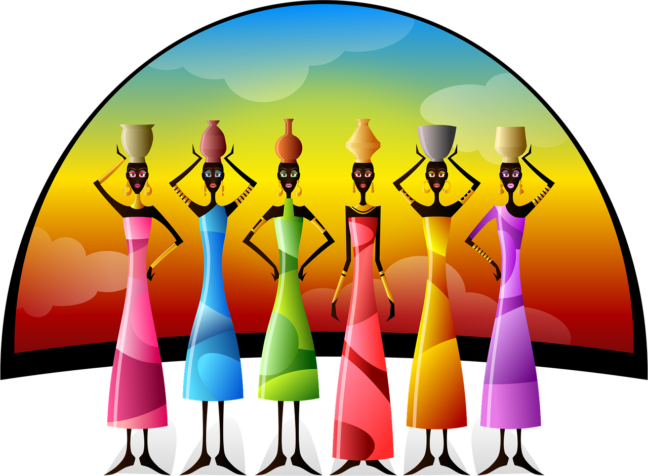 화려한 아프리카 의상