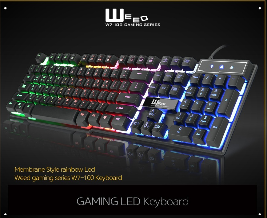 WEED Gaming LED Keyboard W7-100