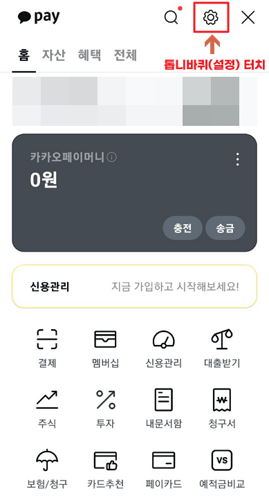 카카오페이 설정