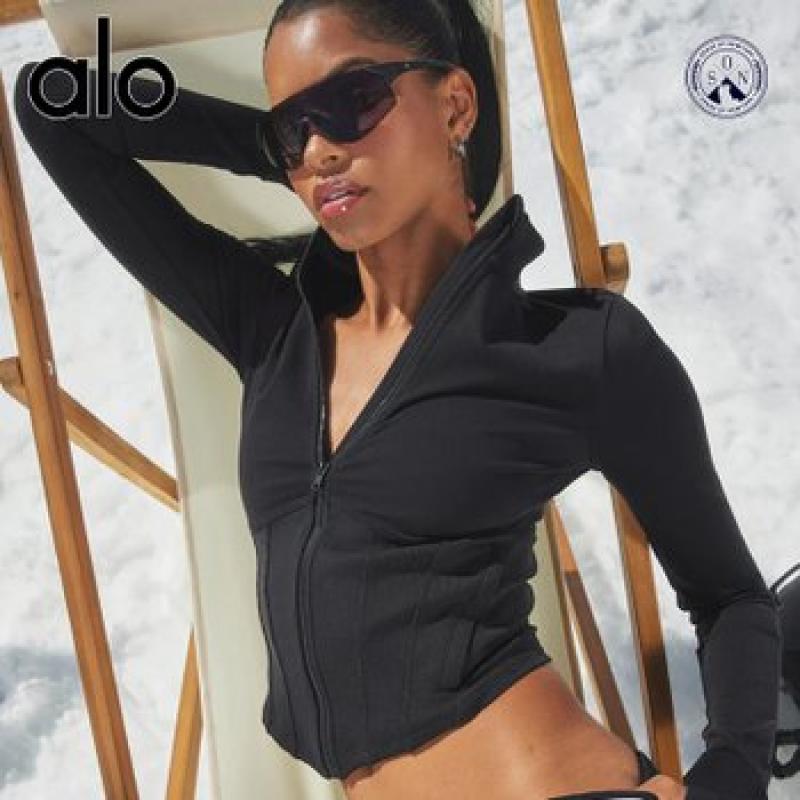 알로요가 에어브러쉬 코르셋 풀 집업 자켓