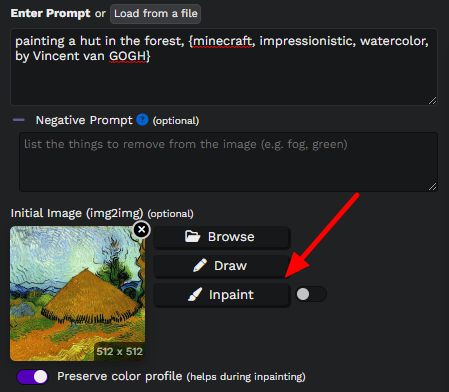 Stable Diffusion - 인페인팅 시작