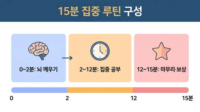 15분 집중 루틴 구성