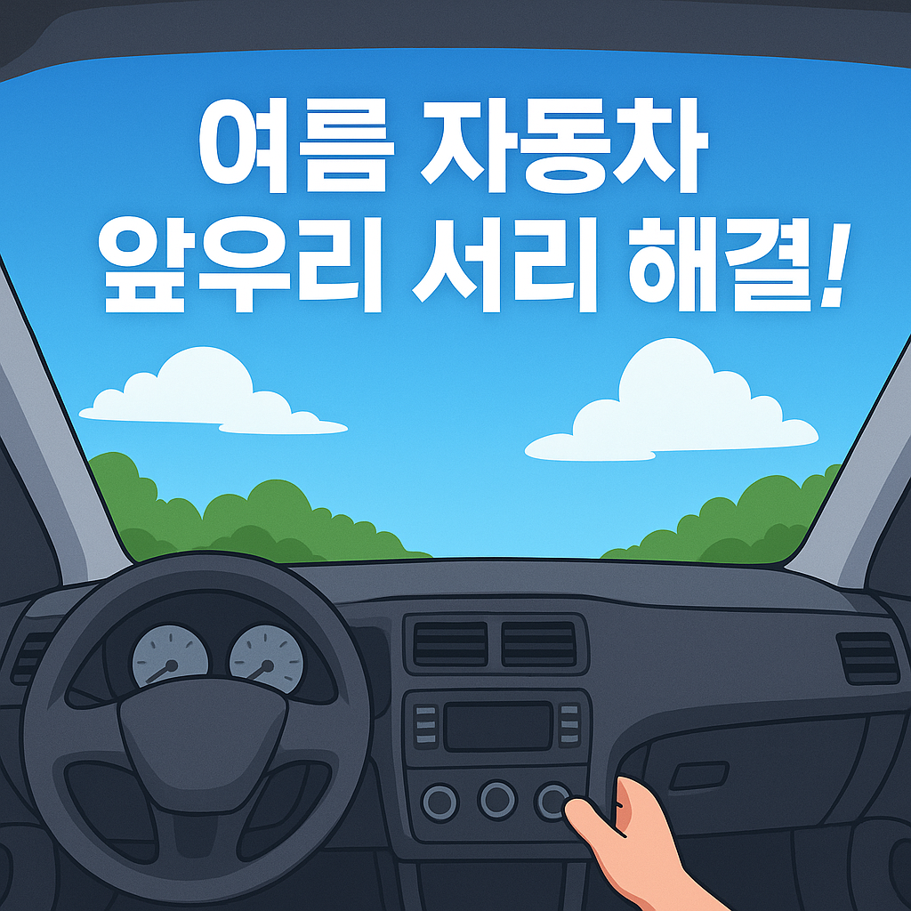 여름에 자동차 앞유리에 서리가? 김서림 해결법. 에어컨.