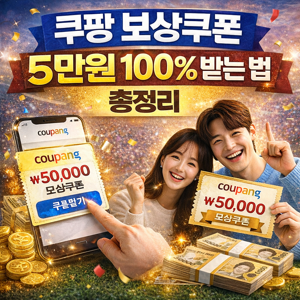 쿠팡 보상쿠폰 5만원 신청하러 가기