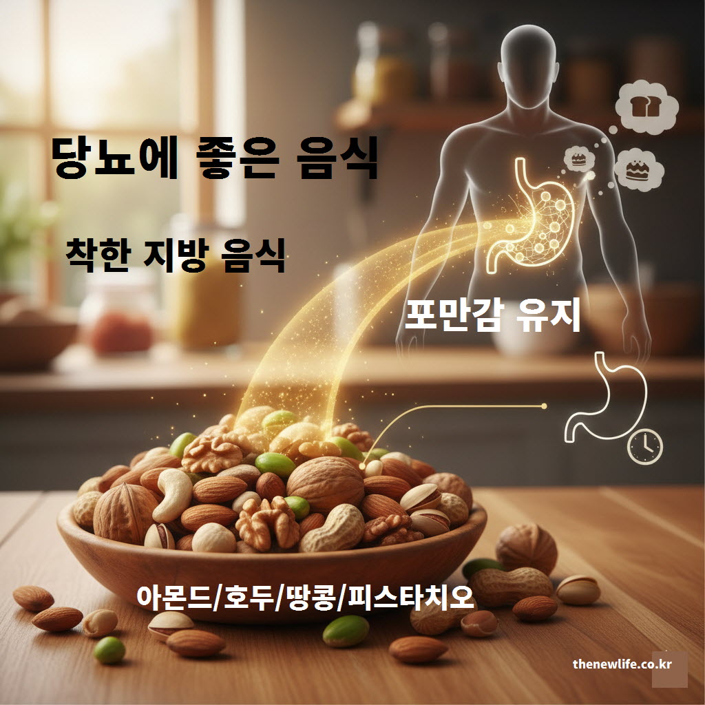 당뇨에 좋은 음식 포만감을 주는 아몬드와 견과류 모음 이미지
