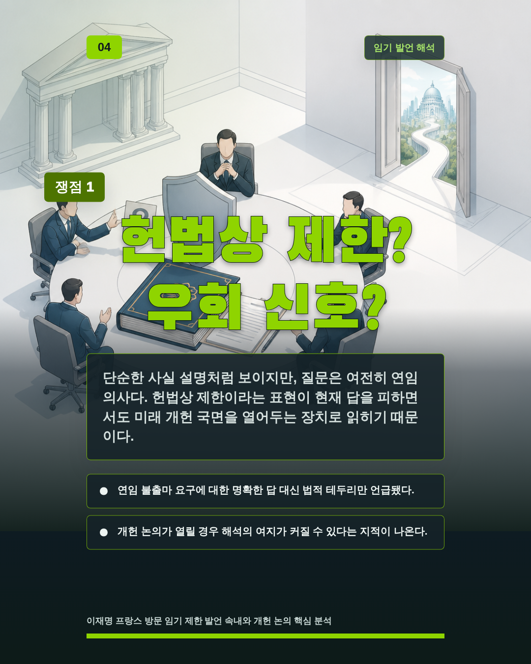헌법상 제한? 우회 신호?