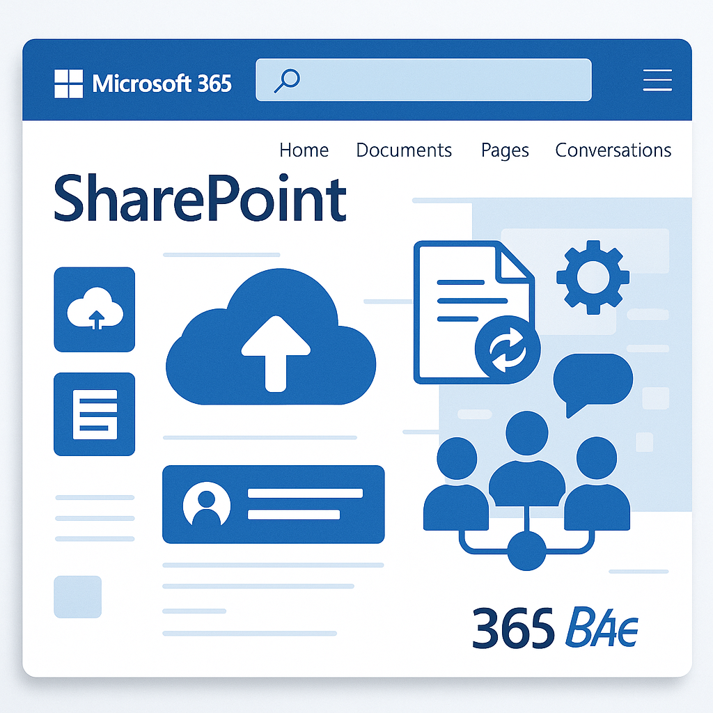 SharePoint complete guide 2025 - Microsoft collaboration platform tutorial for business cloud storage and team productivity