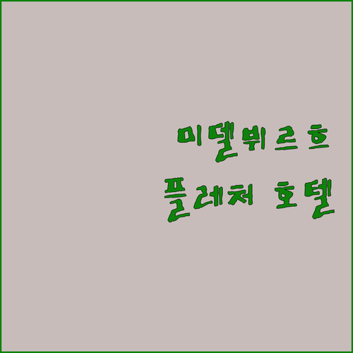 미델뷔르흐 호텔 완전 정복! 플레처 ..