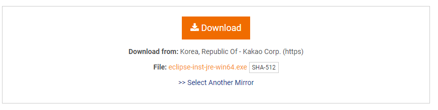 이클립스 다운로드 버튼