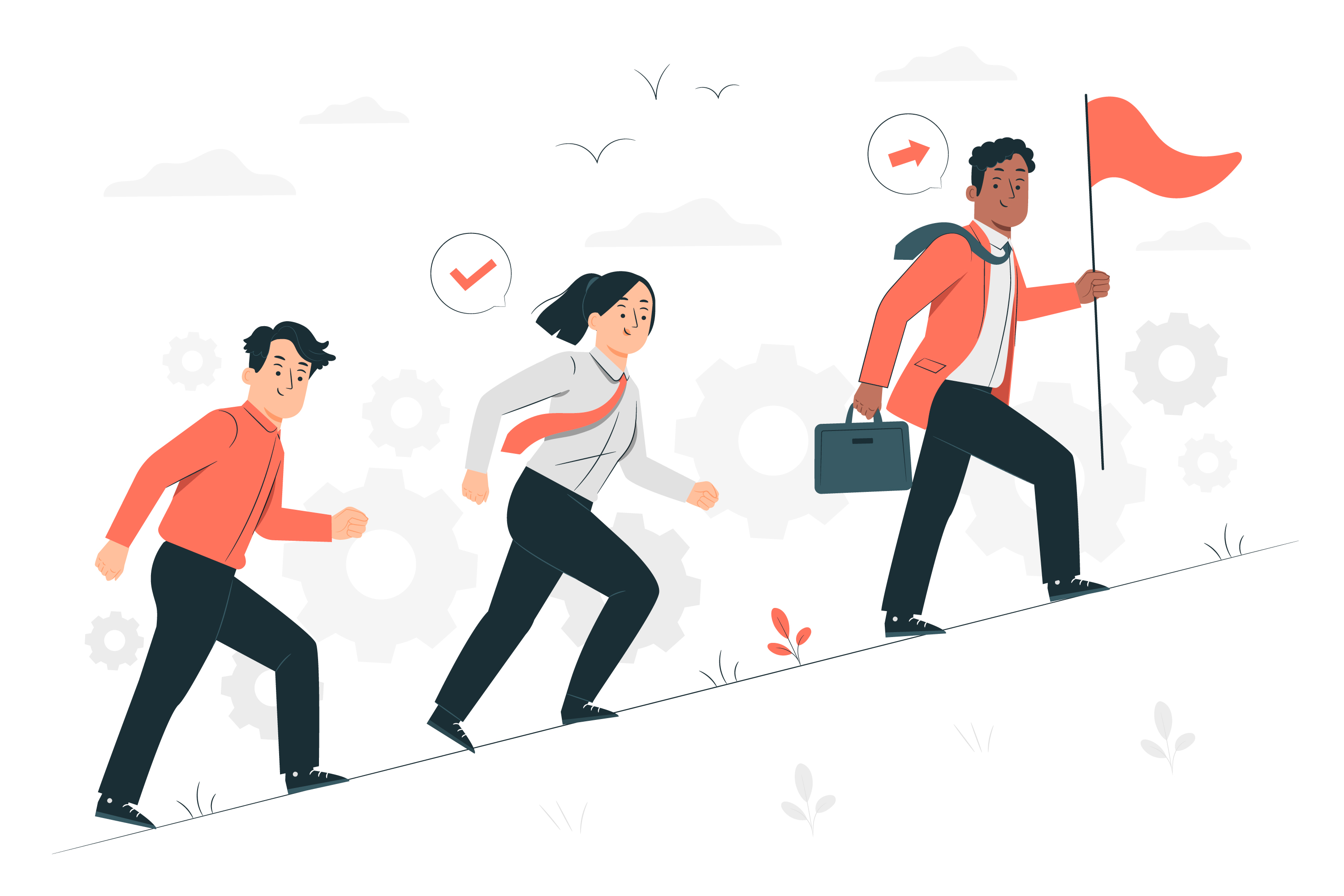 리더가 조직을 이끌어 가는 모습