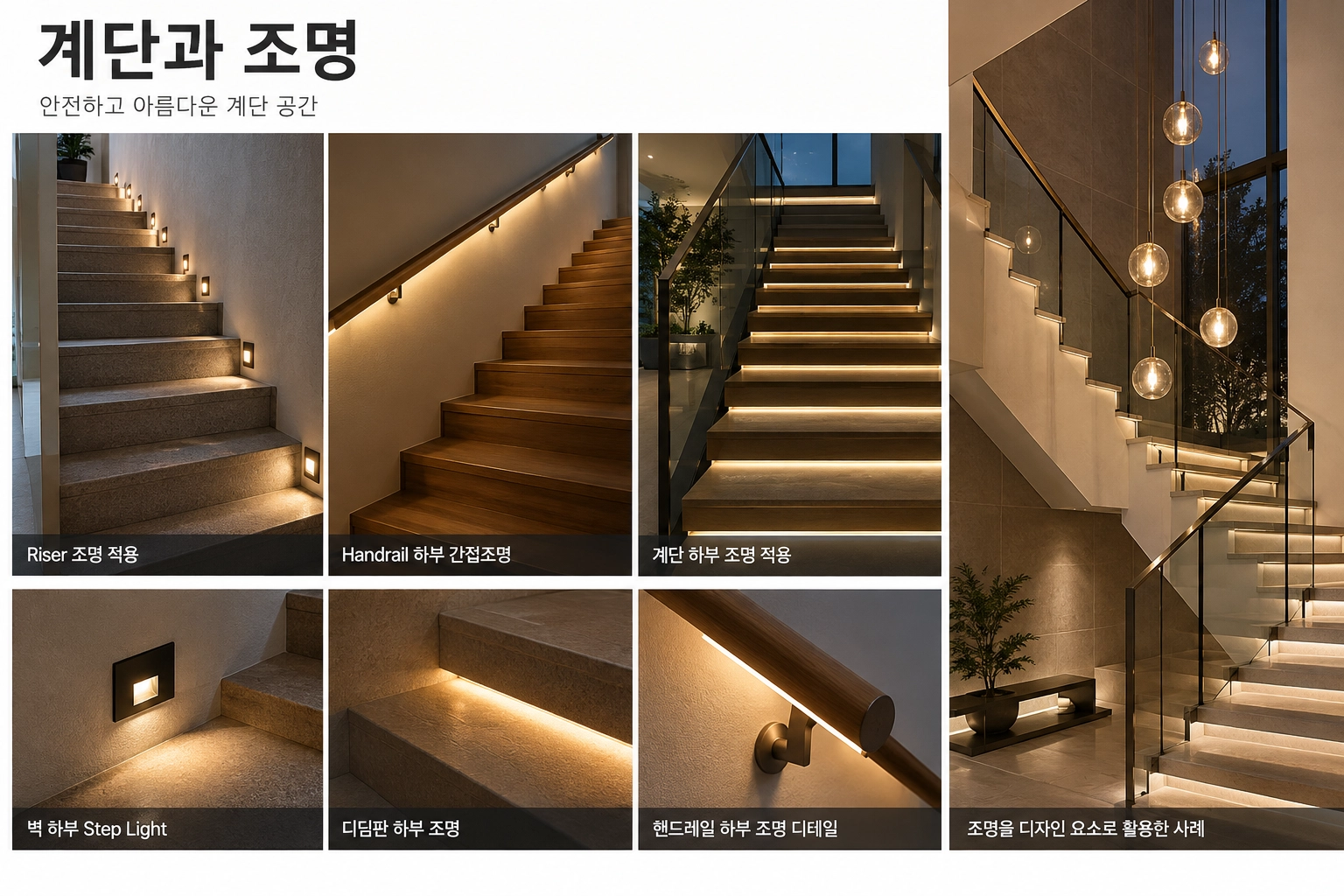 계단과 조명