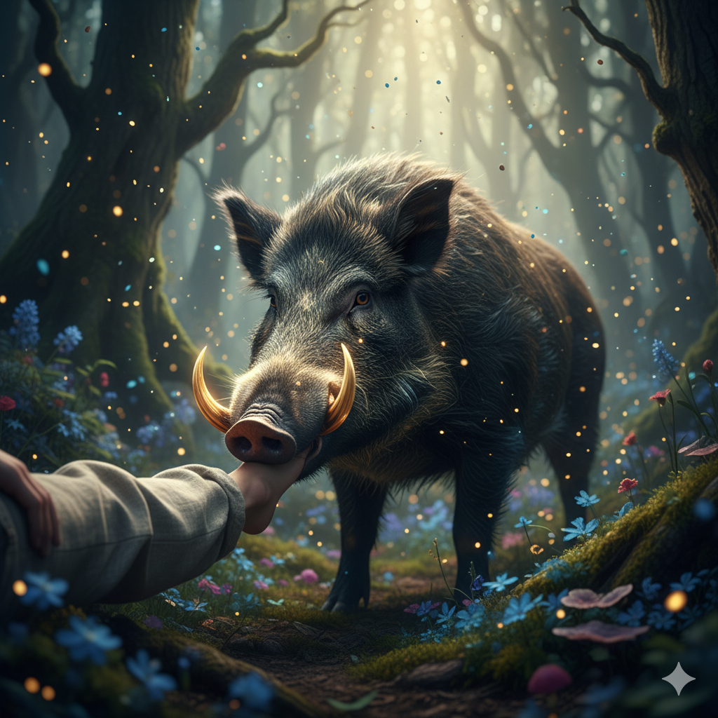 멧돼지 물리는 꿈