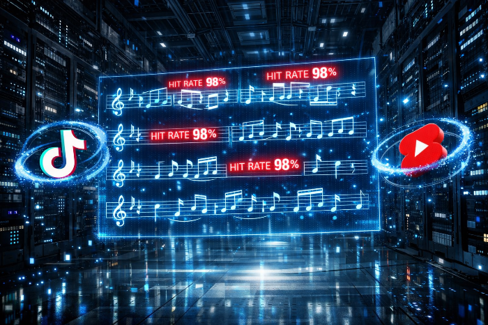 데이터 분석을 통해 히트 가능성이 높은 멜로디 구간을 설계하는 AI 톱라이닝 알고리즘.