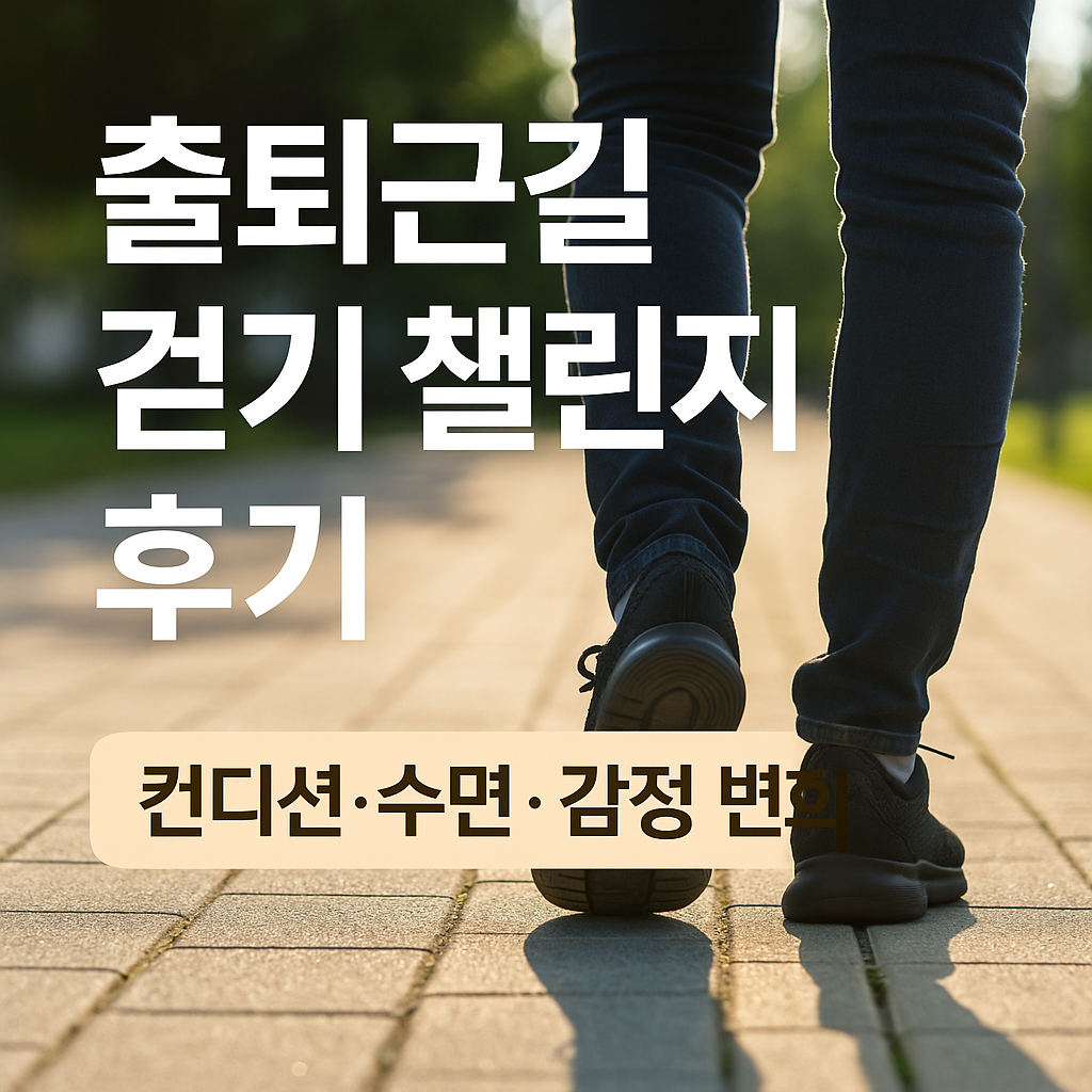 출퇴근길 걷기 챌린지 후기