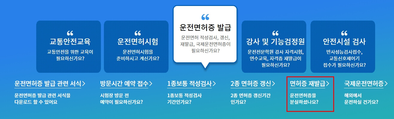 운전면허증재발급