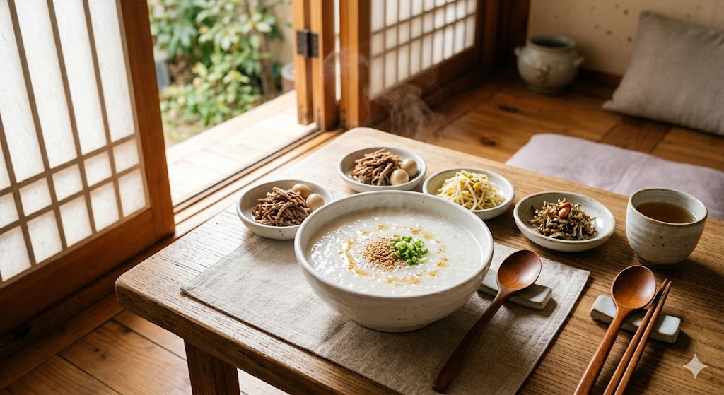 대장 내시경 후 첫 식사로 권장되는 부드러운 흰 죽 식단