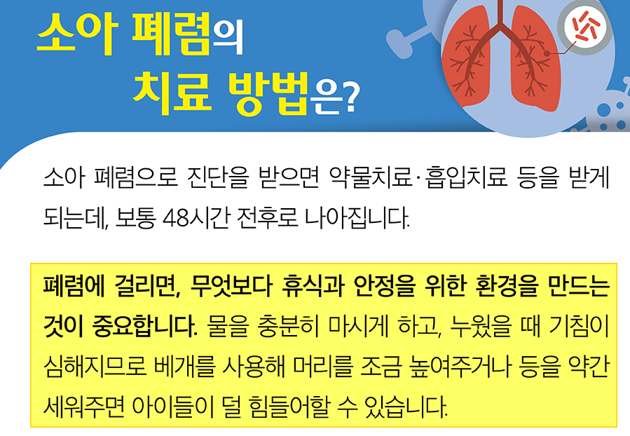 어린이 폐렴의 치료 과정