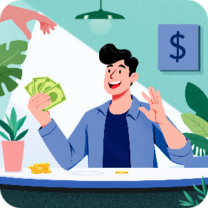 국세환급금 받고 좋아하는 이미지