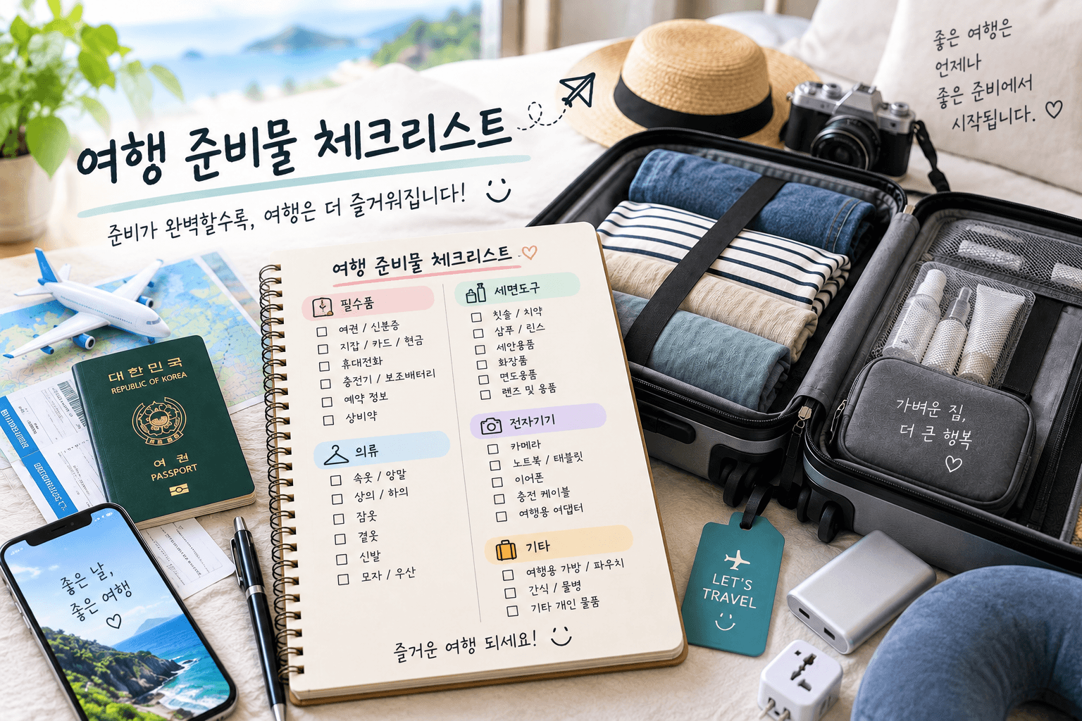 여행 출발 전 준비물 체크 리스트