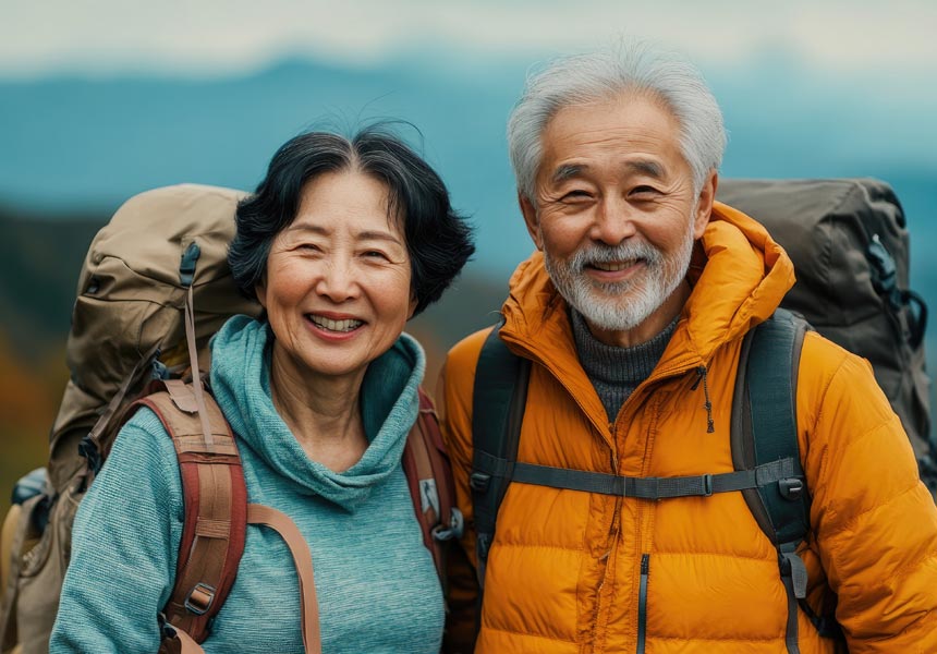 은퇴 부부가 배당 소득으로 여유로운 생활을 즐기는 모습