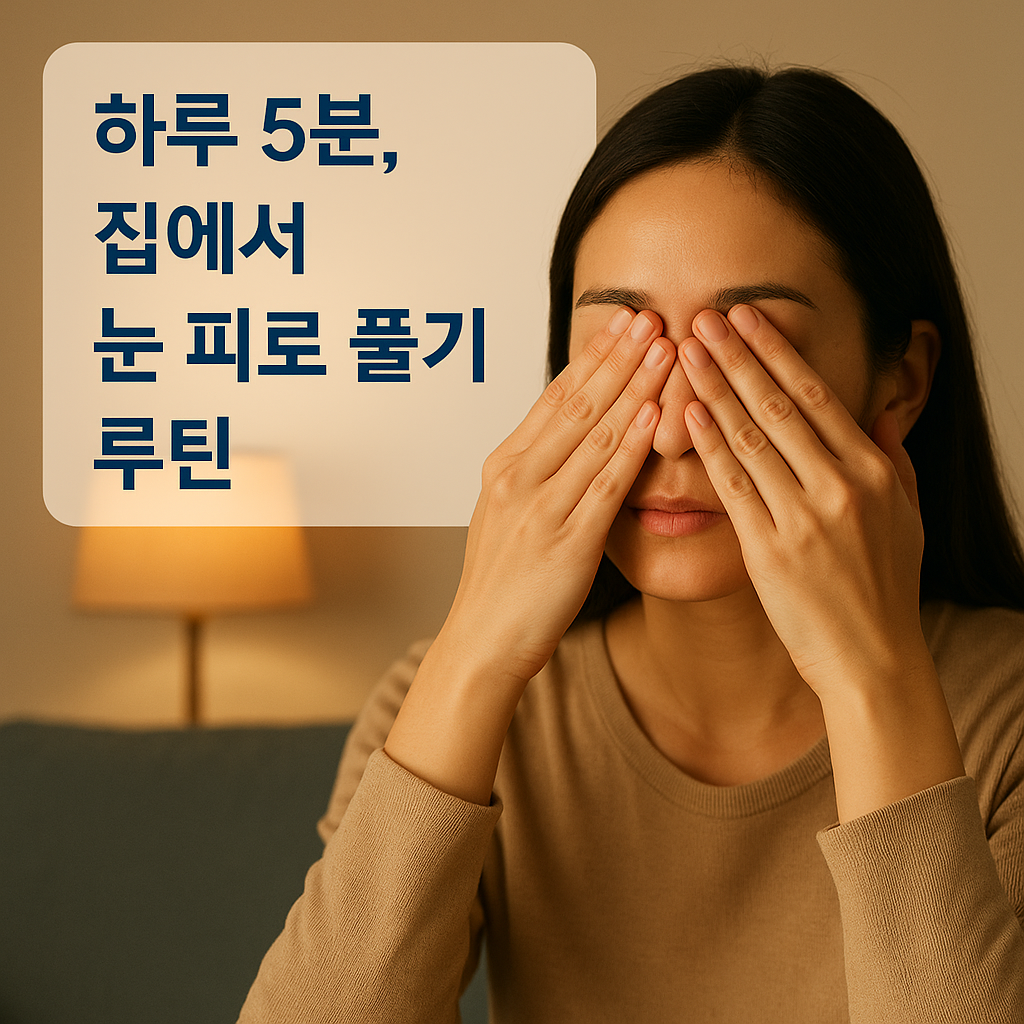 집에서 쉽게 따라 하는 눈 피로 풀기 습관